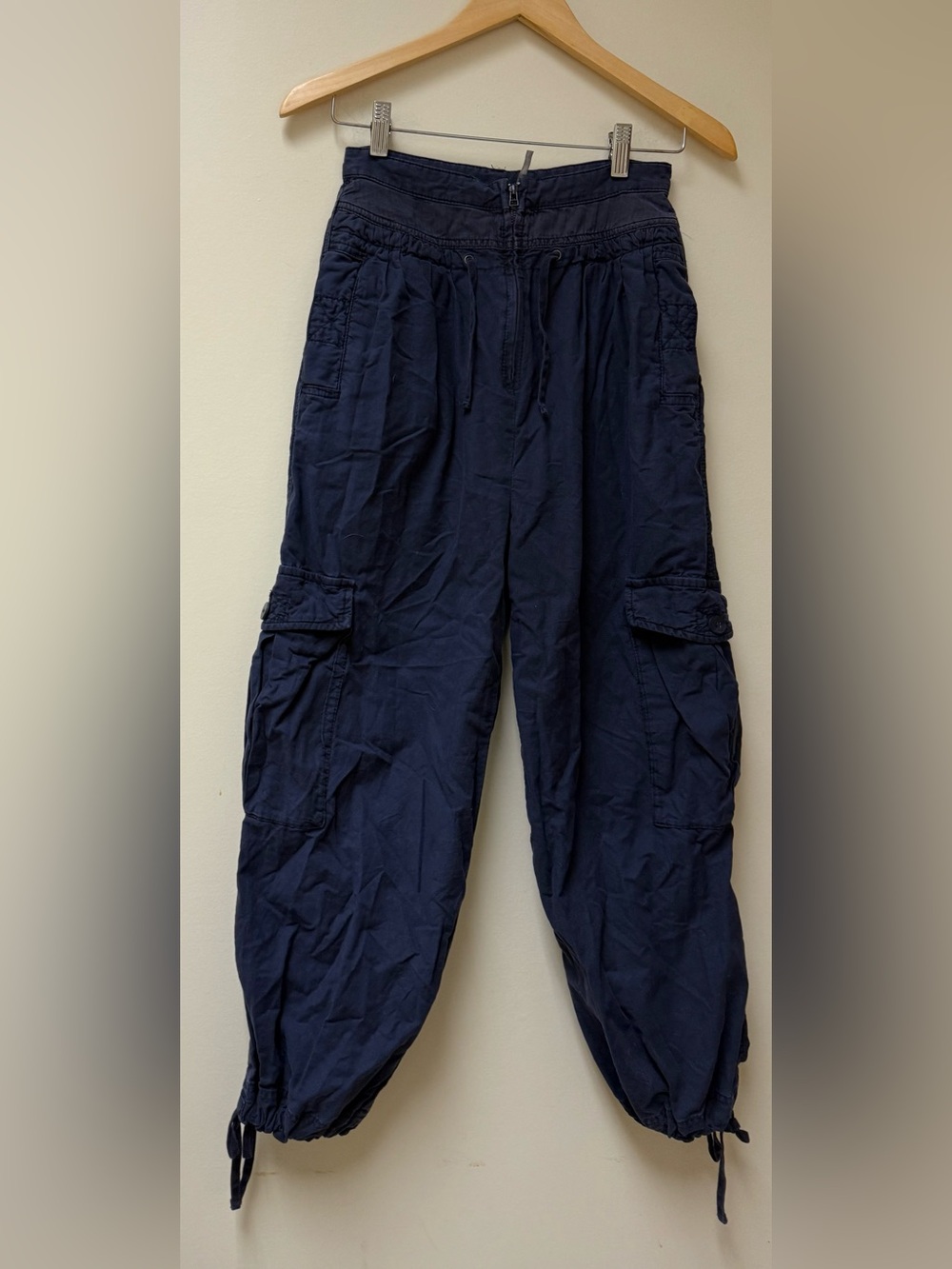 Free People Fly Away Parachute Pants Cargo Cotton Trousers💙